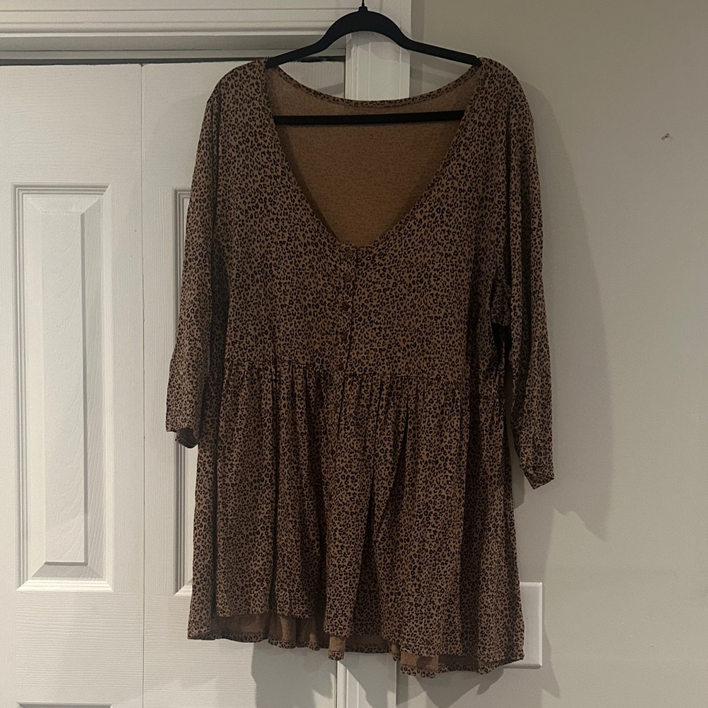 Wonderly Brown Patterned Blouse